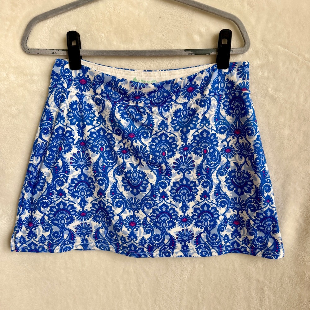 Tranquility By Colorado Clothing Womens Blue Pink Damask Golf Skort Size Medium